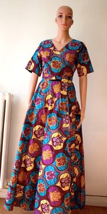 Robe wax traditionnelle